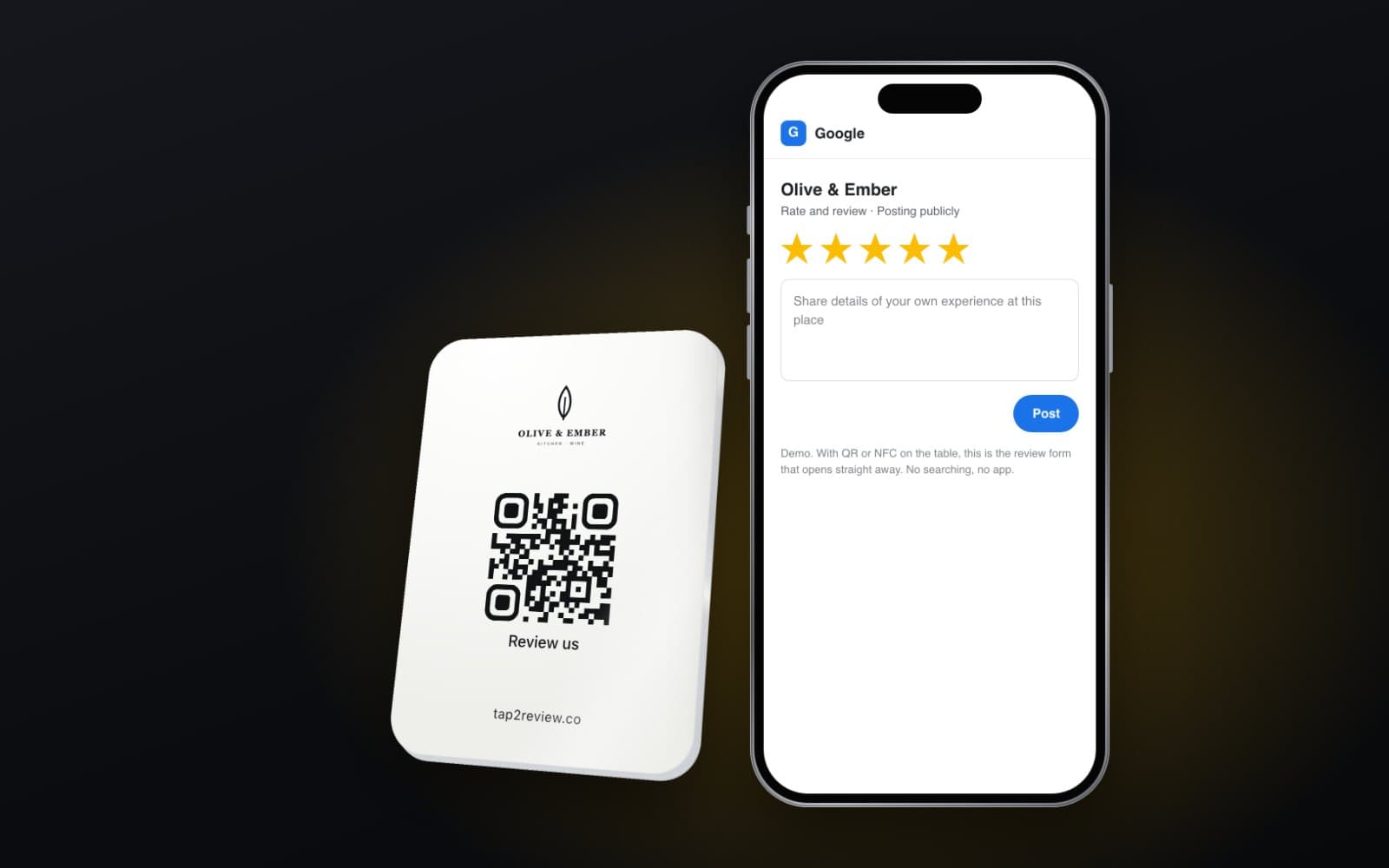 Hospitality: NFC Google review cards: how they work and how to use them well